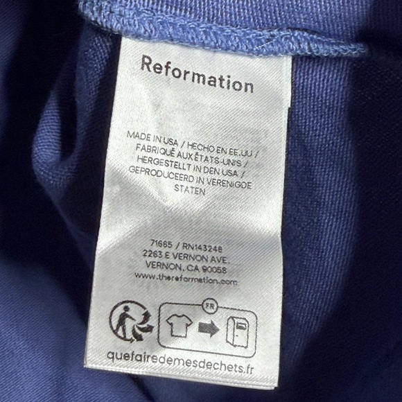 REFORMATION Eternity Knit Top Neptune Blue - Picture 6 of 6